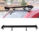 Spoiler De Estilo De Aparência De Fibra De Carbono Brilluxa, Liga De Alumínio Leve Universal Carro Traseiro Tronco Cauda Asa Spoiler De Corrida, Tronco Traseiro Spoiler Asa Tampa (black)