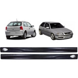 Spoiler Lateral Gol Bola Ano 1995 A 1999 Com Tela Modelo 2 Portas Preto