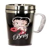 Spoontiques - Caneca De Viagem Isolada - Copo De Café Betty Boop Kiss - Presente Para Amantes De Café - Caneca De Café Engraçada - 400 Ml - Preta- 1 Unidade -pacote Com 1-