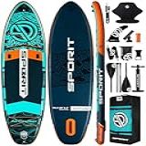 SPORIT Prancha De Remo Inflável Extra Larga De 11 6 × 35 × 6 Para Pesca Prancha De Stand Up Paddle Prancha Sup Para Capacidade De 450 Lb Com Suporte Para Pesca Assento De Caiaque Nada
