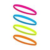 SPORTBR Faixa De Cabelo Em Silicone Faixas Para Corrida Elástico Para Esportes Acessórios De Academia E Atividades Físicas Para Todos Os Cabelos Roxa E Rosa 4 Unidades