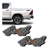 Sportinox Par De Adesivos 4x4 Toyota Hilux 2021 Emblema Lateral