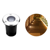 Spot Balizador Led Embutir Piso Chão 3w Branco Quente Grama