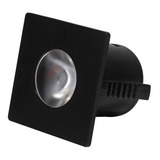 Spot Balizador Led Mini Embutir Para Móveis 1w Bivolt Preto