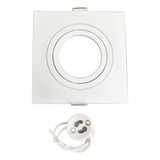 Spot De Embutir Dicroica Quadrado Mr16 Face Plana Branco 110v 220v