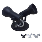 Spot De Luz Duplo Sobrepor P 2 Lampadas Par20 Bulbo Led Cor Preto 110v 220v