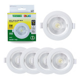 Spot Embutir Redondo Led 5w Mr16 Kit 6 Peças Taschibra