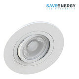 Spot Embutir Redondo Mini Dicroica Gu10 Branco Save Energy 110v 220v