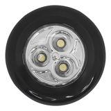 Spot Lanterna Led Luz Interior Preto Touch Click 2 Peças