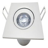 Spot Led 3w Avant Quadrado Branco Direcionável 6500k 110v 220v