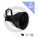 Spot P Lâmpada Par30 Led Trilho Eletrocalha Perfilado 10uni Cor Preto 110v 220v