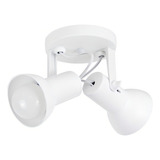Spot Sobrepor 2 Lâmpadas Direcionável E 27 Branco 110v 220v