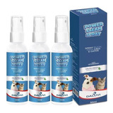Spray Remove Placa E Tártaro E Mau Hálito Cães E Gatos Kit 3 Sabor Menta