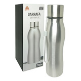 Squeeze Garrafa 700ml Água Suco Academia Alumínio Cor Metal