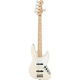 Squier By Fender Affinity Series Jazz Bass V, Maple Fingerboard, Olympic White