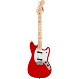 Squier By Fender Sonic Mustang Torino Red Diapason Material Guitarra Maple Fingerboard Guitarra Destra