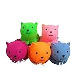 Squish Gato Anti Stress Brinquedo Infantil De Apertar Sensorial Com Led ROSA CLARO 