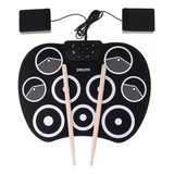 Ss Kit De Pad De Bateria Eletrônica De Silicone Portátil 