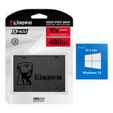 Ssd 480gb Kingston Disco Sólido Interno Sa400s37 480g   Windows 10 Trial Instalado Gpt uefi