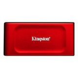 Ssd Externo Portátil Kingston Xs1000r 1tb Velocidade De Leitura Até 1050mb s Gravação Até 1000mb s Sxs1000r 1000g Cor Vermelha
