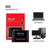 Ssd Sandisk Plus 1tb 2 5 Leitura 535mb s 1tb Sata Rev 3 0 Cor Preto