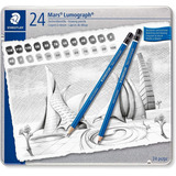 Staedtler Lumograph Mars Com 24 Lápis Diferetentes Graduaçõe