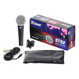 Staner St62 Microfone Profissional Dinâmico Cor Preto