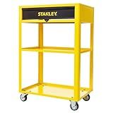 Stanley Carrinho Organizador De Ferramentas Aberto Carro Com 1 Gaveta Em Aço Carbono Ideal Para Oficinas Com Capacidade De Carga De 90 Kg Rodinhas Emborrachadas E Resistentes Modelo STST98520LA