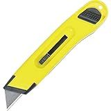 Stanley Estilete Trapezoidal Retrátil Ferramenta Indispensável Na Caixa De Ferramentas Estilete Multiuso Para Trabalhos De Corte E Apara Contém Cinco Posições Modelo 10065LA