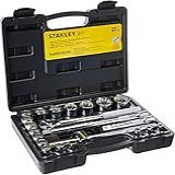 Stanley Kit De Ferramentas- Jogo De Soquetes Estriados Com 22 Peças- Ferramentas De Qualidade Para Todas As Tarefas- Volume Completo- Modelo STMT81242840