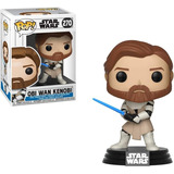 Star Wars Guerra Dos Clones Boneco Pop Funko Obi Wan Kenobi