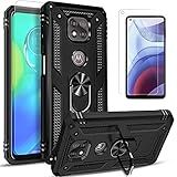 STARSHOP Capa Para Celular Moto G Power 2021 Com Protetor De Tela De Vidro Temperado Incluído Capa Protetora à Prova De Choque De Grau Militar Com Suporte De Anel De Metal Motorola G Power 2021 