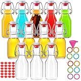 STARSIDE Pacote Com 12 Garrafas De Vidro De 118 Ml Garrafas De Cerveja Pequenas Flip Top Com Tampa Para Cerveja Caseira Garrafas De Extrato De Baunilha Garrafas De Fermentação Para Kombucha Vinho