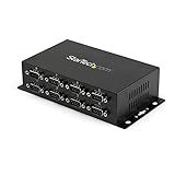 StarTech Adaptador Com 8 Portas USB Para Serial RS232 Montagem Na Parede Trilho DIN Retenção De Porta COM FTDI USB Para DB9 RS232 Hub ICUSB2328I Preto