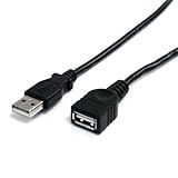 StarTech Com Cabo De Extensão USB 2 0 Preto De 3 Metros A Para A Cabo De Extensão USB 2 0 De 3 Metros Cabo USB Macho Fêmea De 3 Metros USBEXTAA10BK 