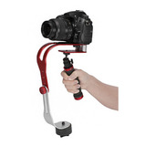 Steadicam Estabilizador Steadycam Dslr Camera Canon Nikon Cor Vermelho E Preto