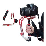 Steadycam Estabilizador Imagem Câmera Dsl Celular Cor Vermelho