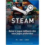 Steam Cartão Pré pago R 50
