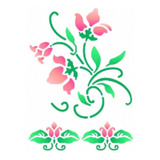 Stencil Acrilex 21x15 1148 Tribal Flores