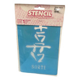 Stencil Acrilex 21x15 1157 Ideograma Sorte