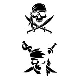 Stencil Caveira Pirata Molde