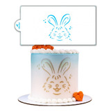 Stencil Decorativo Decoração Confeitaria Bolo Páscoa Coelho