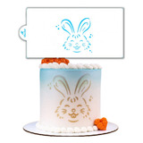 Stencil Decorativo Decoração Confeitaria Bolo Páscoa Coelho