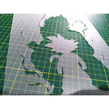 Stencil Goku Para Pinturas E Aerografias Molde Dragon Ball