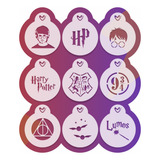 Stencil Harry Potter Pintura Facial Biscoitos Café