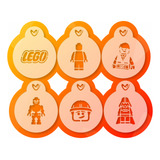 Stencil Lego Pintura Facial Biscoitos Cafés