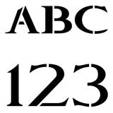 Stencil Molde A A Z Vazado Com Números Para Pintura 10 Cm
