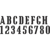 Stencil Molde A A Z Vazado Com Números Para Pintura 20 Cm