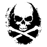 Stencil Molde Vazado Caveira Rabisco Cranio Estencil Skull