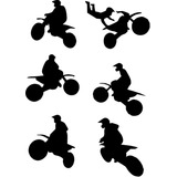 Stencil Motos Para Aerografia E Pinturas / Molde Motocross